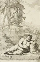 An illustration from Sculpturae veteris admiranda, sive, Delineatio vera perfectissimarum eminentissimarumque statuarum : unà cum artis hujus nobilissimae theoria ... : Carolo Ludovico, comiti Palat. Rheni ... consecrata à Joachimo de Sandrart in Stockau (1680)
