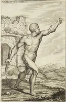 Picture 77 of 79 from Sculpturae veteris admiranda, sive, Delineatio vera perfectissimarum eminentissimarumque statuarum : unà cum artis hujus nobilissimae theoria ... : Carolo Ludovico, comiti Palat. Rheni ... consecrata à Joachimo de Sandrart in Stockau (1680), leaf 293