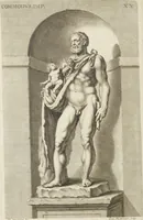 An illustration from Sculpturae veteris admiranda, sive, Delineatio vera perfectissimarum eminentissimarumque statuarum : unà cum artis hujus nobilissimae theoria ... : Carolo Ludovico, comiti Palat. Rheni ... consecrata à Joachimo de Sandrart in Stockau (1680)