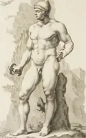 An illustration from Sculpturae veteris admiranda, sive, Delineatio vera perfectissimarum eminentissimarumque statuarum : unà cum artis hujus nobilissimae theoria ... : Carolo Ludovico, comiti Palat. Rheni ... consecrata à Joachimo de Sandrart in Stockau (1680)