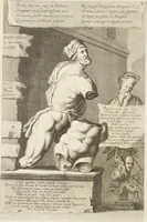 An illustration from Sculpturae veteris admiranda, sive, Delineatio vera perfectissimarum eminentissimarumque statuarum : unà cum artis hujus nobilissimae theoria ... : Carolo Ludovico, comiti Palat. Rheni ... consecrata à Joachimo de Sandrart in Stockau (1680)