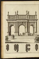 Picture 4 of 34 from L'entrée triomphante de Leurs Maiestez Louis XIV. roy de France et de Nauarre, et Marie Therese d'Austriche son espouse, : dans la ville de Paris capitale de leurs royaumes, au retour de la signature de la paix generalle et de leur heureux mariage. Enrichie de plusieurs figures, des harangues & de diuerses pieces considerables pour l'histoire. (1662), leaf 29