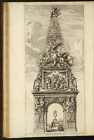 Picture 14 of 34 from L'entrée triomphante de Leurs Maiestez Louis XIV. roy de France et de Nauarre, et Marie Therese d'Austriche son espouse, : dans la ville de Paris capitale de leurs royaumes, au retour de la signature de la paix generalle et de leur heureux mariage. Enrichie de plusieurs figures, des harangues & de diuerses pieces considerables pour l'histoire. (1662), leaf 83