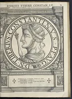 Picture 21 of 32 from Imperatorvm Romanorvm omnivm orientalivm et occidentalivm verissimae imagines ex antiqvis nvmismatis qvam fidelissime delineatae : addita cvivsqve vitae descriptione ex Thesavro Iacobi Stradae et perbrevi elogio vnivscvivsqve carmine, qvod qvasi epitome est historiae, ad ivvandam memoriam (1559), leaf 142