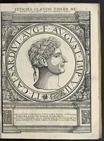 An illustration from Imperatorvm Romanorvm omnivm orientalivm et occidentalivm verissimae imagines ex antiqvis nvmismatis qvam fidelissime delineatae : addita cvivsqve vitae descriptione ex Thesavro Iacobi Stradae et perbrevi elogio vnivscvivsqve carmine, qvod qvasi epitome est historiae, ad ivvandam memoriam (1559)
