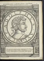 Picture 30 of 32 from Imperatorvm Romanorvm omnivm orientalivm et occidentalivm verissimae imagines ex antiqvis nvmismatis qvam fidelissime delineatae : addita cvivsqve vitae descriptione ex Thesavro Iacobi Stradae et perbrevi elogio vnivscvivsqve carmine, qvod qvasi epitome est historiae, ad ivvandam memoriam (1559), leaf 228