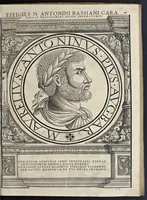An illustration from Imperatorvm Romanorvm omnivm orientalivm et occidentalivm verissimae imagines ex antiqvis nvmismatis qvam fidelissime delineatae : addita cvivsqve vitae descriptione ex Thesavro Iacobi Stradae et perbrevi elogio vnivscvivsqve carmine, qvod qvasi epitome est historiae, ad ivvandam memoriam (1559)