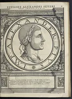 An illustration from Imperatorvm Romanorvm omnivm orientalivm et occidentalivm verissimae imagines ex antiqvis nvmismatis qvam fidelissime delineatae : addita cvivsqve vitae descriptione ex Thesavro Iacobi Stradae et perbrevi elogio vnivscvivsqve carmine, qvod qvasi epitome est historiae, ad ivvandam memoriam (1559)