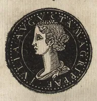 An illustration from Epitome thesavri antiqvitatum : hoc est, IMPP Rom. orientalium & occidentalium iconum, ex antiquis numismatibus quàm fidelissimè deliniatarum (1553)