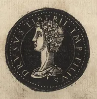An illustration from Epitome thesavri antiqvitatum : hoc est, IMPP Rom. orientalium & occidentalium iconum, ex antiquis numismatibus quàm fidelissimè deliniatarum (1553)