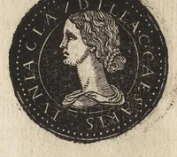 An illustration from Epitome thesavri antiqvitatum : hoc est, IMPP Rom. orientalium & occidentalium iconum, ex antiquis numismatibus quàm fidelissimè deliniatarum (1553)