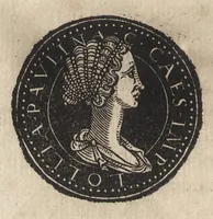 An illustration from Epitome thesavri antiqvitatum : hoc est, IMPP Rom. orientalium & occidentalium iconum, ex antiquis numismatibus quàm fidelissimè deliniatarum (1553)