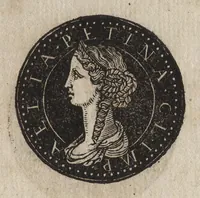 An illustration from Epitome thesavri antiqvitatum : hoc est, IMPP Rom. orientalium & occidentalium iconum, ex antiquis numismatibus quàm fidelissimè deliniatarum (1553)