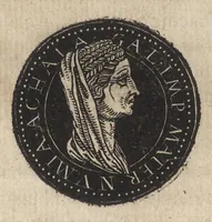 An illustration from Epitome thesavri antiqvitatum : hoc est, IMPP Rom. orientalium & occidentalium iconum, ex antiquis numismatibus quàm fidelissimè deliniatarum (1553)