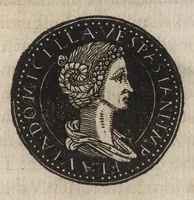 An illustration from Epitome thesavri antiqvitatum : hoc est, IMPP Rom. orientalium & occidentalium iconum, ex antiquis numismatibus quàm fidelissimè deliniatarum (1553)