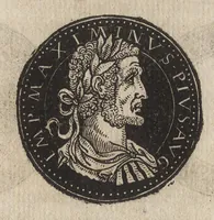 An illustration from Epitome thesavri antiqvitatum : hoc est, IMPP Rom. orientalium & occidentalium iconum, ex antiquis numismatibus quàm fidelissimè deliniatarum (1553)
