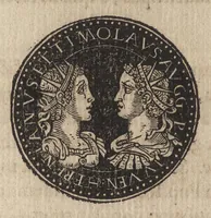 An illustration from Epitome thesavri antiqvitatum : hoc est, IMPP Rom. orientalium & occidentalium iconum, ex antiquis numismatibus quàm fidelissimè deliniatarum (1553)