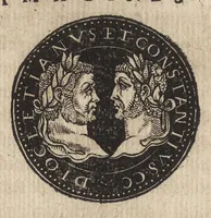 An illustration from Epitome thesavri antiqvitatum : hoc est, IMPP Rom. orientalium & occidentalium iconum, ex antiquis numismatibus quàm fidelissimè deliniatarum (1553)