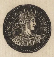 An illustration from Epitome thesavri antiqvitatum : hoc est, IMPP Rom. orientalium & occidentalium iconum, ex antiquis numismatibus quàm fidelissimè deliniatarum (1553)