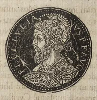 An illustration from Epitome thesavri antiqvitatum : hoc est, IMPP Rom. orientalium & occidentalium iconum, ex antiquis numismatibus quàm fidelissimè deliniatarum (1553)