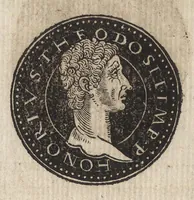 An illustration from Epitome thesavri antiqvitatum : hoc est, IMPP Rom. orientalium & occidentalium iconum, ex antiquis numismatibus quàm fidelissimè deliniatarum (1553)