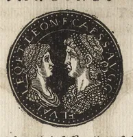 An illustration from Epitome thesavri antiqvitatum : hoc est, IMPP Rom. orientalium & occidentalium iconum, ex antiquis numismatibus quàm fidelissimè deliniatarum (1553)
