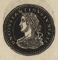An illustration from Epitome thesavri antiqvitatum : hoc est, IMPP Rom. orientalium & occidentalium iconum, ex antiquis numismatibus quàm fidelissimè deliniatarum (1553)