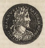 An illustration from Epitome thesavri antiqvitatum : hoc est, IMPP Rom. orientalium & occidentalium iconum, ex antiquis numismatibus quàm fidelissimè deliniatarum (1553)