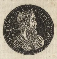 An illustration from Epitome thesavri antiqvitatum : hoc est, IMPP Rom. orientalium & occidentalium iconum, ex antiquis numismatibus quàm fidelissimè deliniatarum (1553)