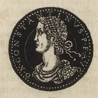 An illustration from Epitome thesavri antiqvitatum : hoc est, IMPP Rom. orientalium & occidentalium iconum, ex antiquis numismatibus quàm fidelissimè deliniatarum (1553)