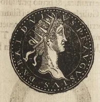 An illustration from Epitome thesavri antiqvitatum : hoc est, IMPP Rom. orientalium & occidentalium iconum, ex antiquis numismatibus quàm fidelissimè deliniatarum (1553)