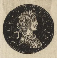 An illustration from Epitome thesavri antiqvitatum : hoc est, IMPP Rom. orientalium & occidentalium iconum, ex antiquis numismatibus quàm fidelissimè deliniatarum (1553)
