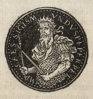 An illustration from Epitome thesavri antiqvitatum : hoc est, IMPP Rom. orientalium & occidentalium iconum, ex antiquis numismatibus quàm fidelissimè deliniatarum (1553)