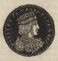 An illustration from Epitome thesavri antiqvitatum : hoc est, IMPP Rom. orientalium & occidentalium iconum, ex antiquis numismatibus quàm fidelissimè deliniatarum (1553)