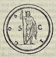 An illustration from Discorso di M. Sebastiano Erizzo sopra le medaglie de gli antichi : con la particolar dichiaratione di esse medaglie : nellaquale oltre all'istoria de gli imperadori romani, si contengono le imagini delle deità dei gentili, con le loro allegorie : & insieme vna varia & piena cognitione delle antichità (1568)