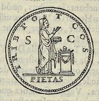 An illustration from Discorso di M. Sebastiano Erizzo sopra le medaglie de gli antichi : con la particolar dichiaratione di esse medaglie : nellaquale oltre all'istoria de gli imperadori romani, si contengono le imagini delle deità dei gentili, con le loro allegorie : & insieme vna varia & piena cognitione delle antichità (1568)