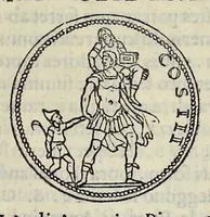 An illustration from Discorso di M. Sebastiano Erizzo sopra le medaglie de gli antichi : con la particolar dichiaratione di esse medaglie : nellaquale oltre all'istoria de gli imperadori romani, si contengono le imagini delle deità dei gentili, con le loro allegorie : & insieme vna varia & piena cognitione delle antichità (1568)