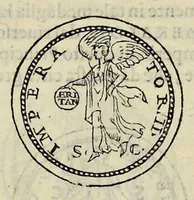 An illustration from Discorso di M. Sebastiano Erizzo sopra le medaglie de gli antichi : con la particolar dichiaratione di esse medaglie : nellaquale oltre all'istoria de gli imperadori romani, si contengono le imagini delle deità dei gentili, con le loro allegorie : & insieme vna varia & piena cognitione delle antichità (1568)