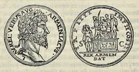 Picture 49 of 78 from Discorso di M. Sebastiano Erizzo sopra le medaglie de gli antichi : con la particolar dichiaratione di esse medaglie : nellaquale oltre all'istoria de gli imperadori romani, si contengono le imagini delle deità dei gentili, con le loro allegorie : & insieme vna varia & piena cognitione delle antichità (1568), leaf 523