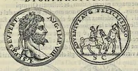 Picture 55 of 78 from Discorso di M. Sebastiano Erizzo sopra le medaglie de gli antichi : con la particolar dichiaratione di esse medaglie : nellaquale oltre all'istoria de gli imperadori romani, si contengono le imagini delle deità dei gentili, con le loro allegorie : & insieme vna varia & piena cognitione delle antichità (1568), leaf 581