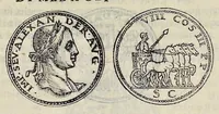 An illustration from Discorso di M. Sebastiano Erizzo sopra le medaglie de gli antichi : con la particolar dichiaratione di esse medaglie : nellaquale oltre all'istoria de gli imperadori romani, si contengono le imagini delle deità dei gentili, con le loro allegorie : & insieme vna varia & piena cognitione delle antichità (1568)