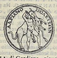 An illustration from Discorso di M. Sebastiano Erizzo sopra le medaglie de gli antichi : con la particolar dichiaratione di esse medaglie : nellaquale oltre all'istoria de gli imperadori romani, si contengono le imagini delle deità dei gentili, con le loro allegorie : & insieme vna varia & piena cognitione delle antichità (1568)