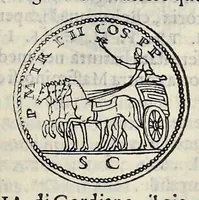 An illustration from Discorso di M. Sebastiano Erizzo sopra le medaglie de gli antichi : con la particolar dichiaratione di esse medaglie : nellaquale oltre all'istoria de gli imperadori romani, si contengono le imagini delle deità dei gentili, con le loro allegorie : & insieme vna varia & piena cognitione delle antichità (1568)