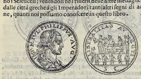An illustration from Discorso di M. Sebastiano Erizzo sopra le medaglie de gli antichi : con la particolar dichiaratione di esse medaglie : nellaquale oltre all'istoria de gli imperadori romani, si contengono le imagini delle deità dei gentili, con le loro allegorie : & insieme vna varia & piena cognitione delle antichità (1568)