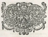 An illustration from Descriptio historica utruisque fortunae Maximiliani Emmanuelis ... : S.R.I. Archi-Dapiferi et Electoris ... : secundum heroica majorum suorum exempla Herculeis laboribus repraesentata, tabula serenissimi stemmatis leonini, aeneisque ducum bavaricorum figuris et emblematibus adornata ... (1715)
