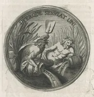 Picture 14 of 28 from Descriptio historica utruisque fortunae Maximiliani Emmanuelis ... : S.R.I. Archi-Dapiferi et Electoris ... : secundum heroica majorum suorum exempla Herculeis laboribus repraesentata, tabula serenissimi stemmatis leonini, aeneisque ducum bavaricorum figuris et emblematibus adornata ... (1715), leaf 185
