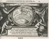 Picture 23 of 28 from Descriptio historica utruisque fortunae Maximiliani Emmanuelis ... : S.R.I. Archi-Dapiferi et Electoris ... : secundum heroica majorum suorum exempla Herculeis laboribus repraesentata, tabula serenissimi stemmatis leonini, aeneisque ducum bavaricorum figuris et emblematibus adornata ... (1715), leaf 342