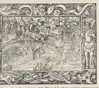 Picture 13 of 40 from Von Ankunfft vnnd Vrsprung des Römischen Reichs : der alten Römer Herkommen, Sitten, Weissheyt, Ehrbarkeyt, löblichem Regiment, Ritterlichen Thaten, Victori vnnd Sig gegen ihren Feinden : auch von allerley Händeln vñ Geschichten, so sich in Frid vnd Krieg, zu Rom, in Italia, vnd bei andern Nationen, damit die Römer jeder Zeit zu thuen gehabt, fast jnnerhalb achthundert Jaren, von Erbawung der Statt an, erstlich vnter der Könige vnnd volgends vnter der Rathesmaister Regiment, biss auff der ersten Römischen Keyser Regierung verloffen vnd zugetragen : jetzund auff dass newe auss dem Latein verteutscht, vnd mit ordenlicher Verzeychniss der fürnemsten Historien, Jarrechnung, kurtzer Liuischen Chronica, Register, vnd schönen Figuren geziert, dessgleichen vor hin im Truck nie aussgangen (1574), leaf 204