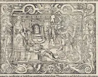 Picture 3 of 40 from Von Ankunfft vnnd Vrsprung des Römischen Reichs : der alten Römer Herkommen, Sitten, Weissheyt, Ehrbarkeyt, löblichem Regiment, Ritterlichen Thaten, Victori vnnd Sig gegen ihren Feinden : auch von allerley Händeln vñ Geschichten, so sich in Frid vnd Krieg, zu Rom, in Italia, vnd bei andern Nationen, damit die Römer jeder Zeit zu thuen gehabt, fast jnnerhalb achthundert Jaren, von Erbawung der Statt an, erstlich vnter der Könige vnnd volgends vnter der Rathesmaister Regiment, biss auff der ersten Römischen Keyser Regierung verloffen vnd zugetragen : jetzund auff dass newe auss dem Latein verteutscht, vnd mit ordenlicher Verzeychniss der fürnemsten Historien, Jarrechnung, kurtzer Liuischen Chronica, Register, vnd schönen Figuren geziert, dessgleichen vor hin im Truck nie aussgangen (1574), leaf 50