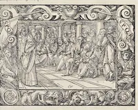 Picture 6 of 40 from Von Ankunfft vnnd Vrsprung des Römischen Reichs : der alten Römer Herkommen, Sitten, Weissheyt, Ehrbarkeyt, löblichem Regiment, Ritterlichen Thaten, Victori vnnd Sig gegen ihren Feinden : auch von allerley Händeln vñ Geschichten, so sich in Frid vnd Krieg, zu Rom, in Italia, vnd bei andern Nationen, damit die Römer jeder Zeit zu thuen gehabt, fast jnnerhalb achthundert Jaren, von Erbawung der Statt an, erstlich vnter der Könige vnnd volgends vnter der Rathesmaister Regiment, biss auff der ersten Römischen Keyser Regierung verloffen vnd zugetragen : jetzund auff dass newe auss dem Latein verteutscht, vnd mit ordenlicher Verzeychniss der fürnemsten Historien, Jarrechnung, kurtzer Liuischen Chronica, Register, vnd schönen Figuren geziert, dessgleichen vor hin im Truck nie aussgangen (1574), leaf 88